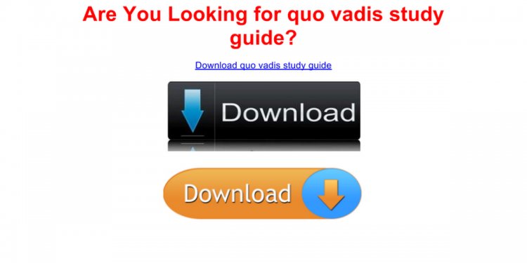 Quo vadis study guide - free