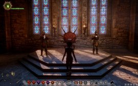 The throne that you assess from - sit-in Judgment - Side Quests - Skyhold - Dragon Age: Inquisition Game Guide & Walkthrough